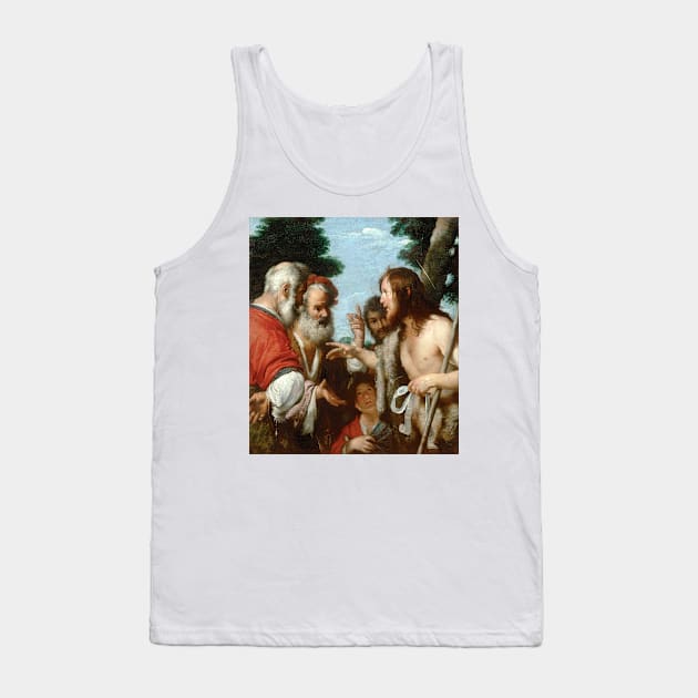 Bernardo Strozzi The Sermon of St. John the Baptist Tank Top by pdpress